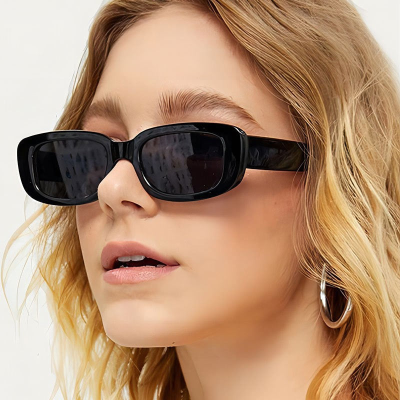 Trendy Square Frame Sunglasses Pink Lens Stylish Women's Eyewear