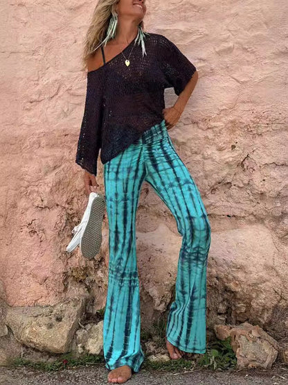 Trendy Tie-Dye Printed Casual Pants for Women