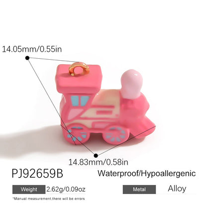 Alloy DIY Cartoon Car Pendant Droplet Decor