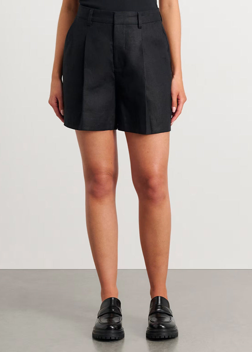 Tailored Linen Blend Vest And Shorts Set