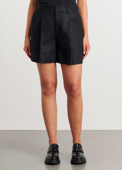 Tailored Linen Blend Vest And Shorts Set