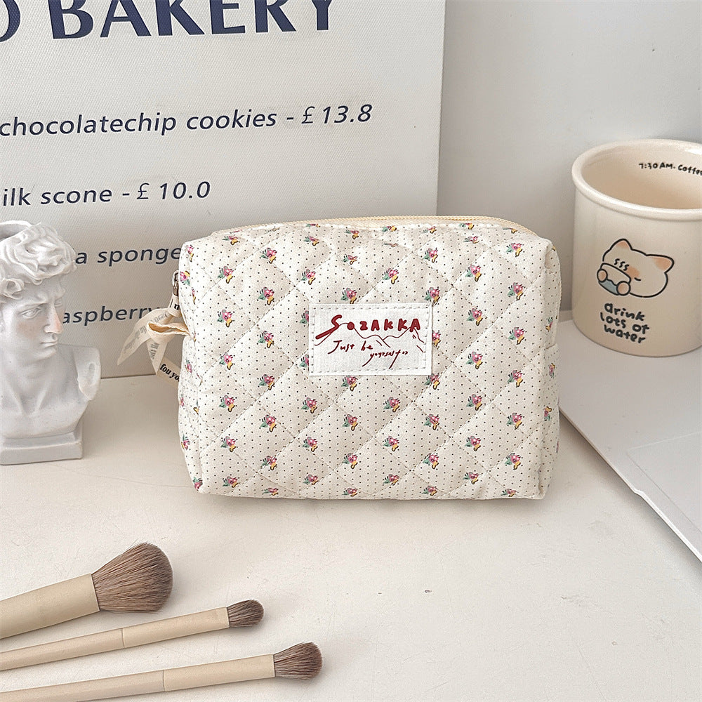 Cute Floral Print Make Up Bag