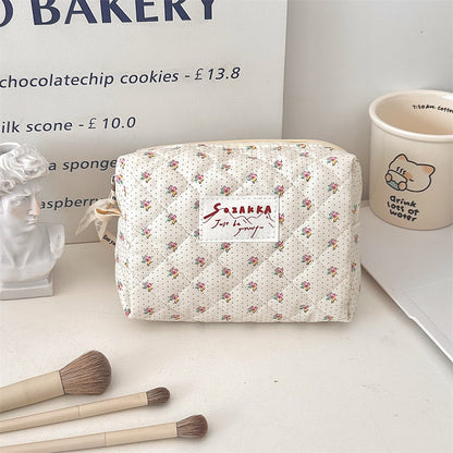 Cute Floral Print Make Up Bag