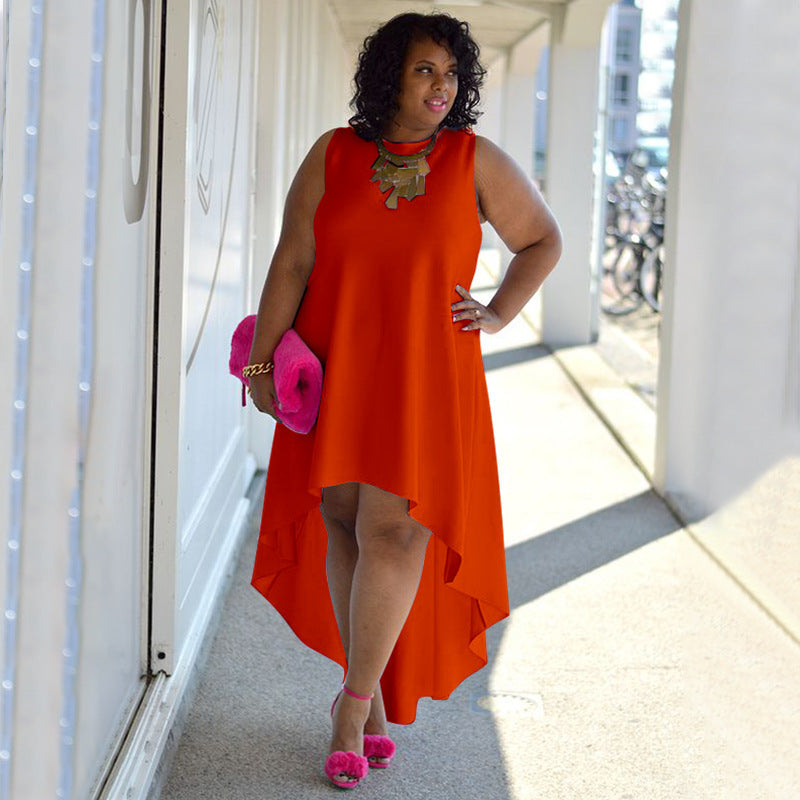 Stylish Plus Size Sleeveless Casual Dress