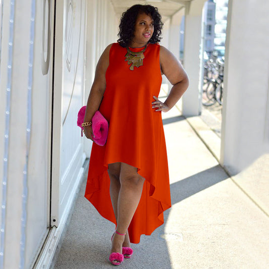 Stylish Plus Size Sleeveless Casual Dress