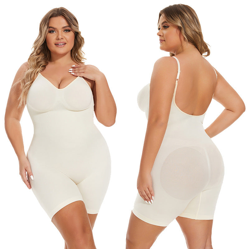Sculpting Seamless Yoga Bodysuit With Backless Design