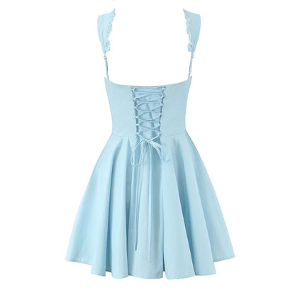 Classic Solid Color Sleeveless Mini Dress