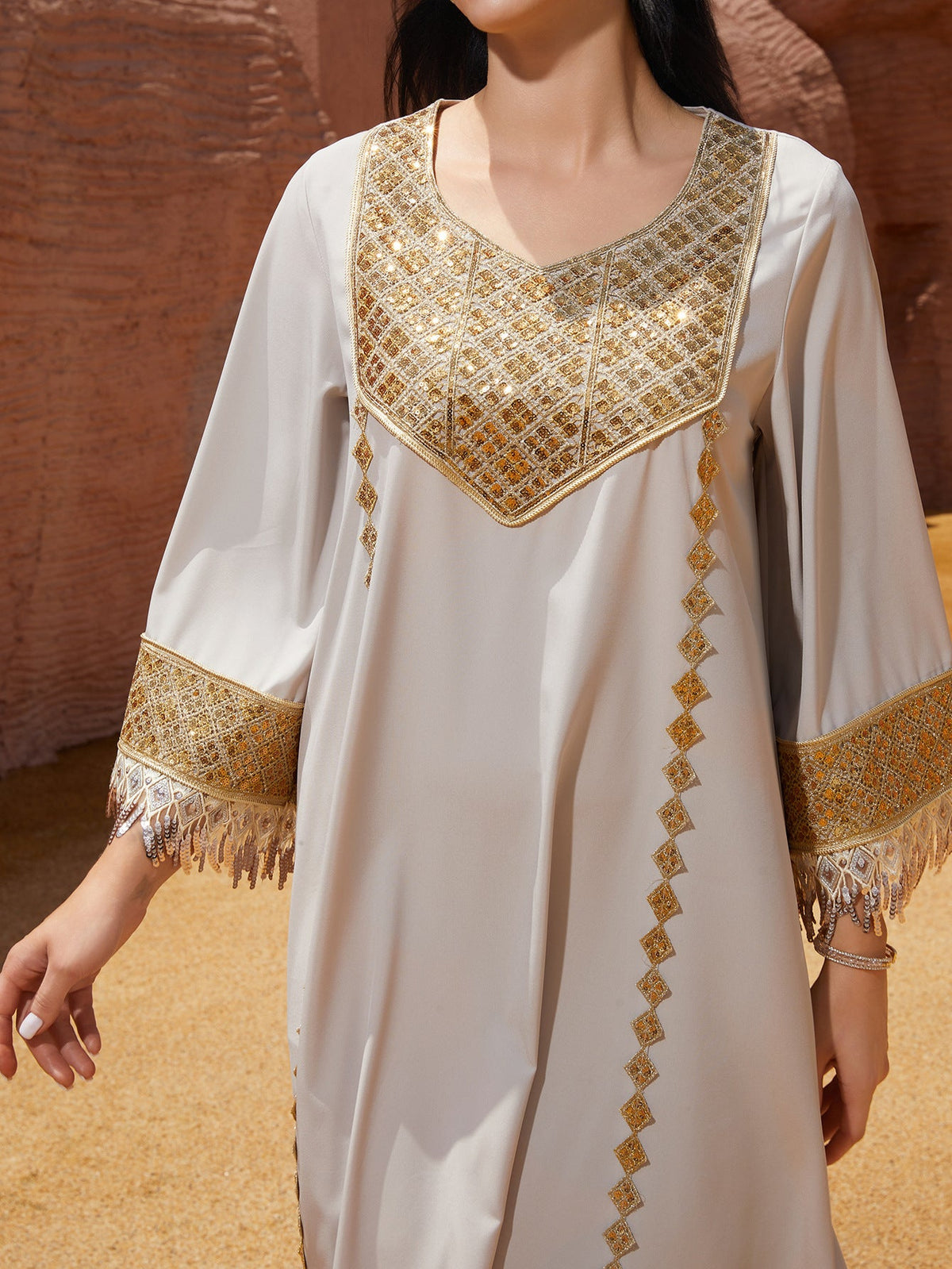 Muslim Maxi Dress With Sequin Details