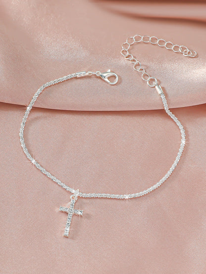 Simple Glitter Double Anklet