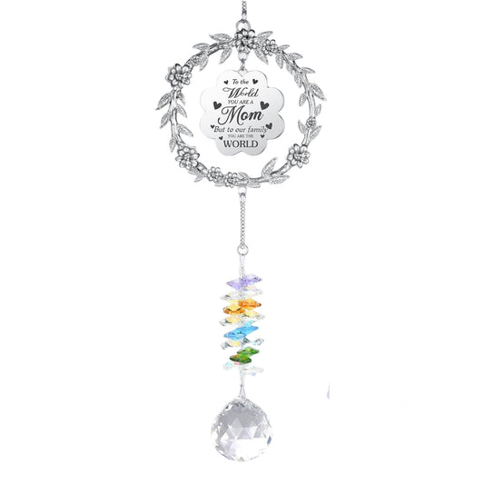 Rainbow Crystal Letter Wreath Suncatcher