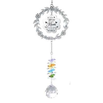 Rainbow Crystal Letter Wreath Suncatcher