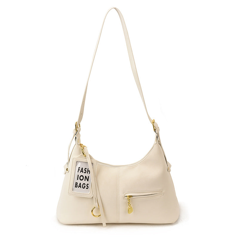 Trendy Women's Shoulder Bag Vintage Textured Design Large Capacity Crossbody Bag