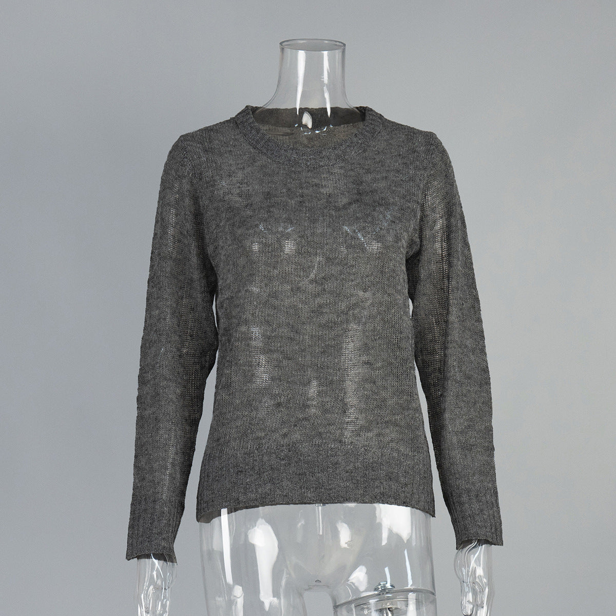 Comfortable Knit Crew Neck Sweater for Women