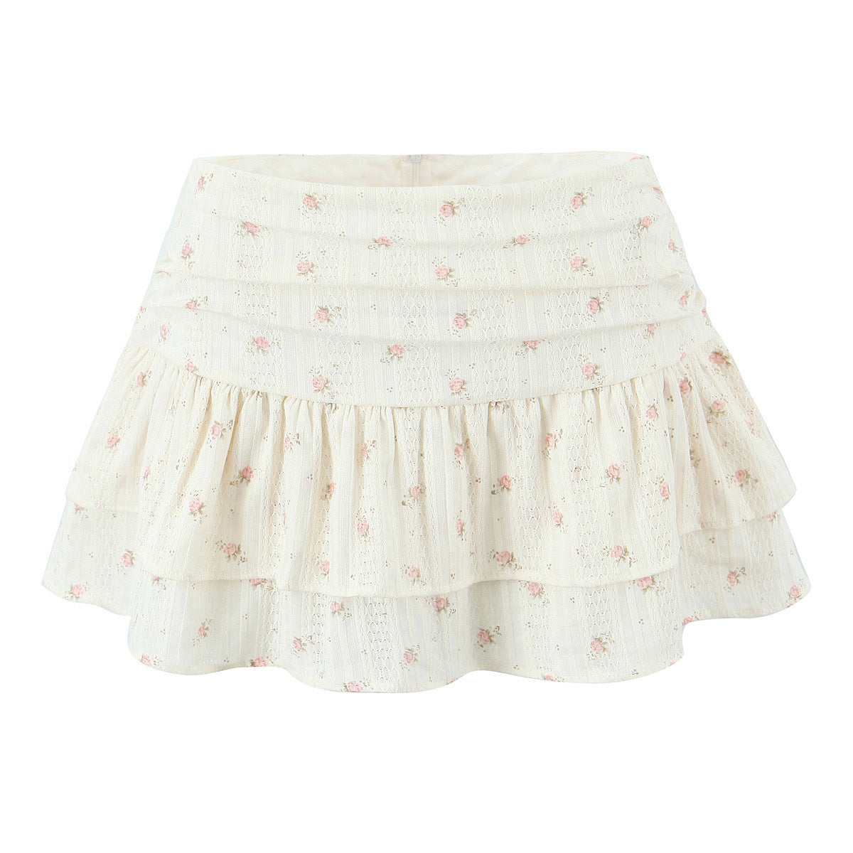 Trendy Floral Crop Top and Skirt Set