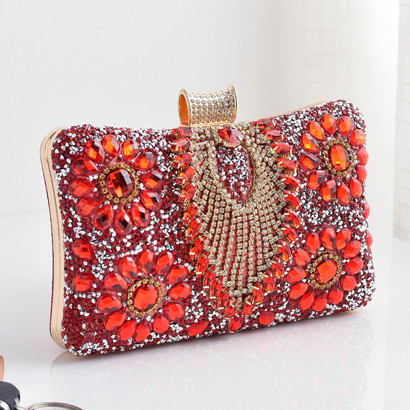 Rhinestone Clutch Evening Bag Stylish Vintage Party Handbag