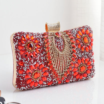 Rhinestone Clutch Evening Bag Stylish Vintage Party Handbag