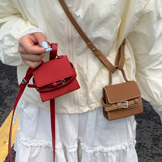 Mini Fashionable Tote Bag Trendy PU Crossbody Bag