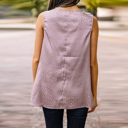 Loose Pile Collar Vest Sleeveless Top