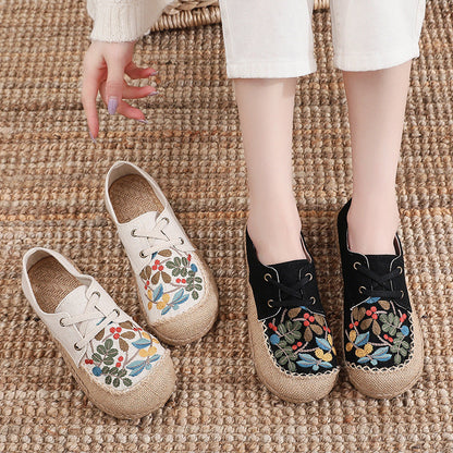 Spring Fresh Round Head Cloth Shoes Fashionable Shallow Mouth Women'S Shoes