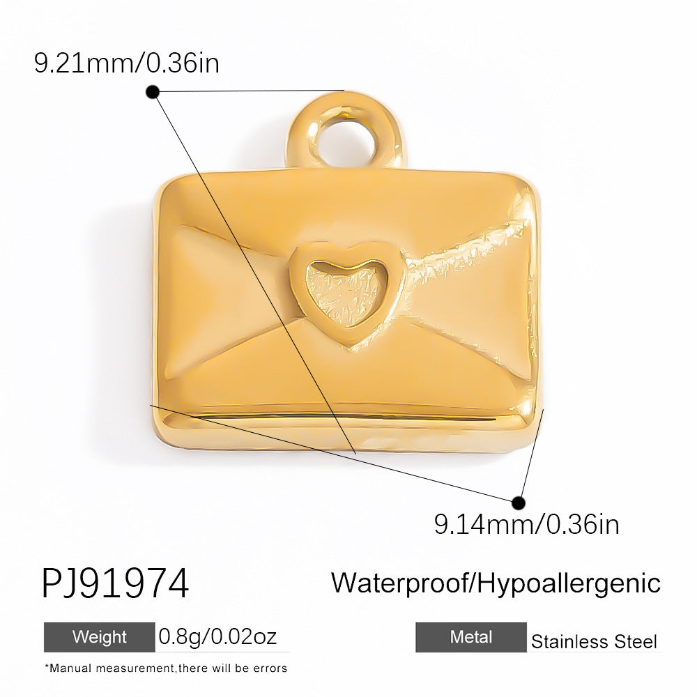Stainless Steel DIY Enamel Pendant Accessories - 18K Gold Color Retention
