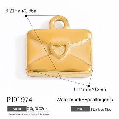 Stainless Steel DIY Enamel Pendant Accessories - 18K Gold Color Retention