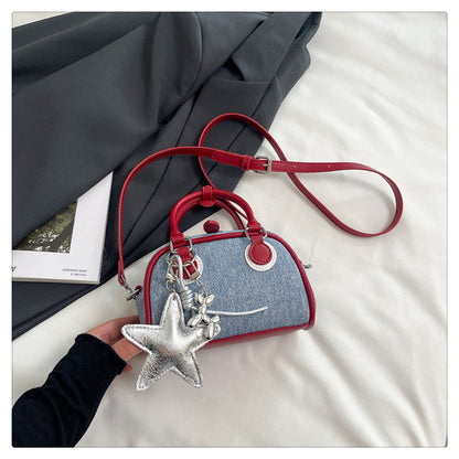 Trendy Shell Bag for Women - Stylish Denim Crossbody