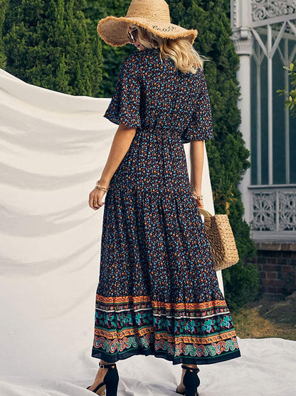Summer Women'S Bohemian Dress Beach Resort Maxi Dress