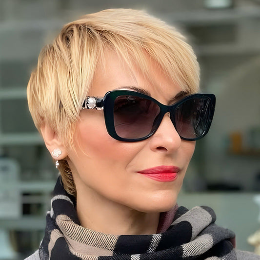 Elegant Butterfly Sunglasses with Pearl Accents UV400 Protection