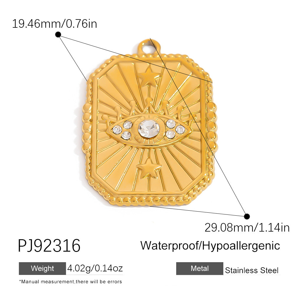 Stylish Ocean-Themed Stainless Steel DIY Pendant Heart Fish Charm