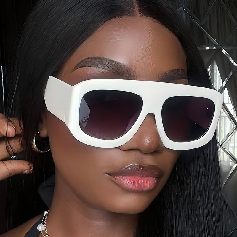 Trendy Square Frame UV400 Sunglasses Stylish Summer Eyewear