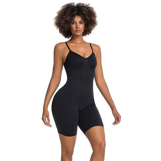 Slimming Seamless Bodysuit With Adjustable Straps And Butt Lifting Design