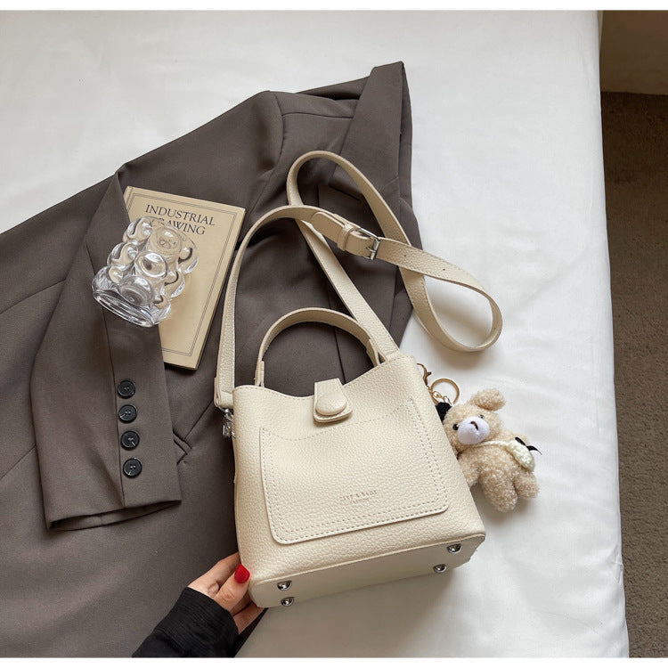 Trendy Bucket Bag Casual PU Tote Bag for Daily Use