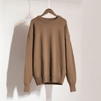 Casual Solid Color Sweater Knitted Pullover