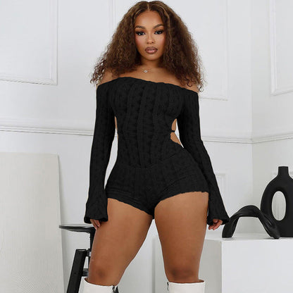 Trendy Off-Shoulder Long Sleeve Bodysuit