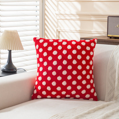 Plush Soft Christmas Striped Throw Pillow Case