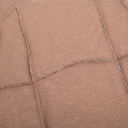 Elegant Splice Round Neck Long Sleeve Top