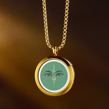 Tangka Gawu Box Zalam Tangka Prajna Eye Wealth God Eye Can Be Opened To Hold Things Zalam Pendant