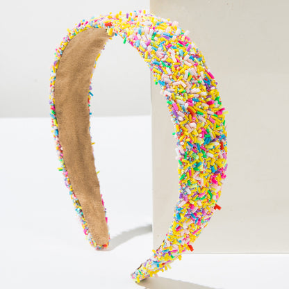 Fashionable Wide Headband with Geometric Design for Women