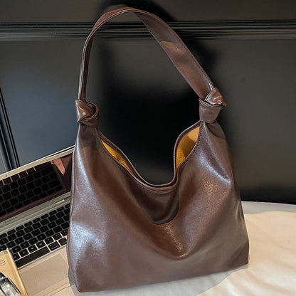 Women's Large Capacity Tote Bag Casual Chic PU Shoulder Bag