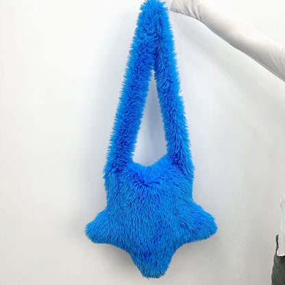 Furry Large Capacity Star-shaped Shoulder Bag