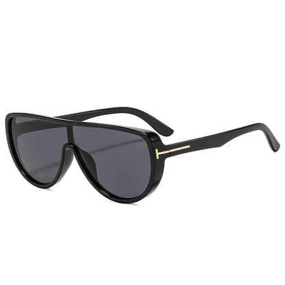 Trendy Oversized Sunglasses Stylish Oval Frame Sun Protection