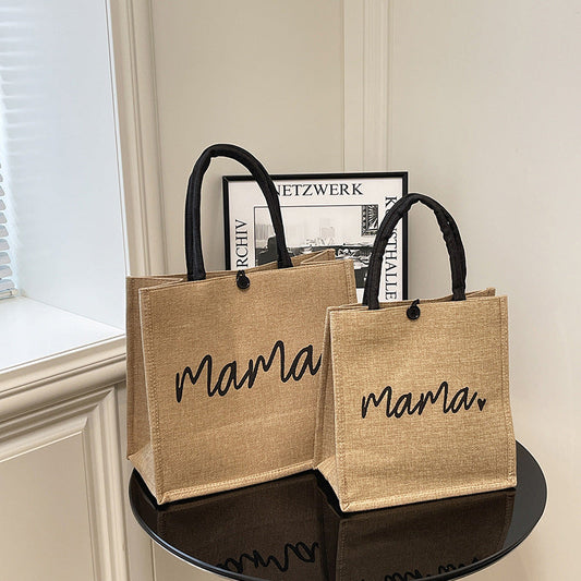 Trendy Canvas Tote Bag Large Capacity Grocery Bag
