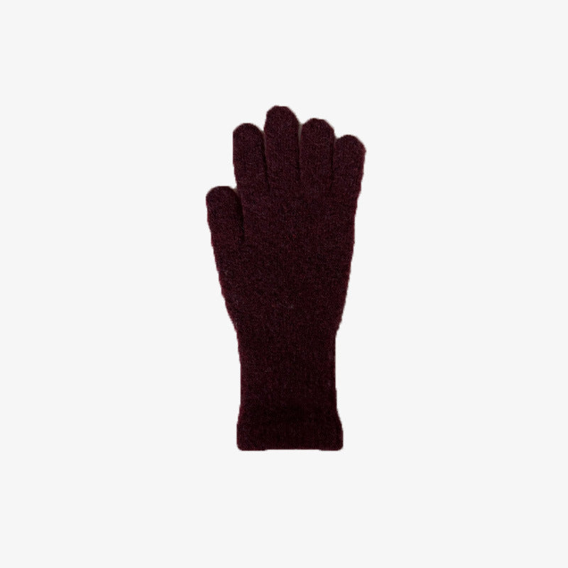 Knitted Fingerless Gloves Soft Warm Wool Blend for Women