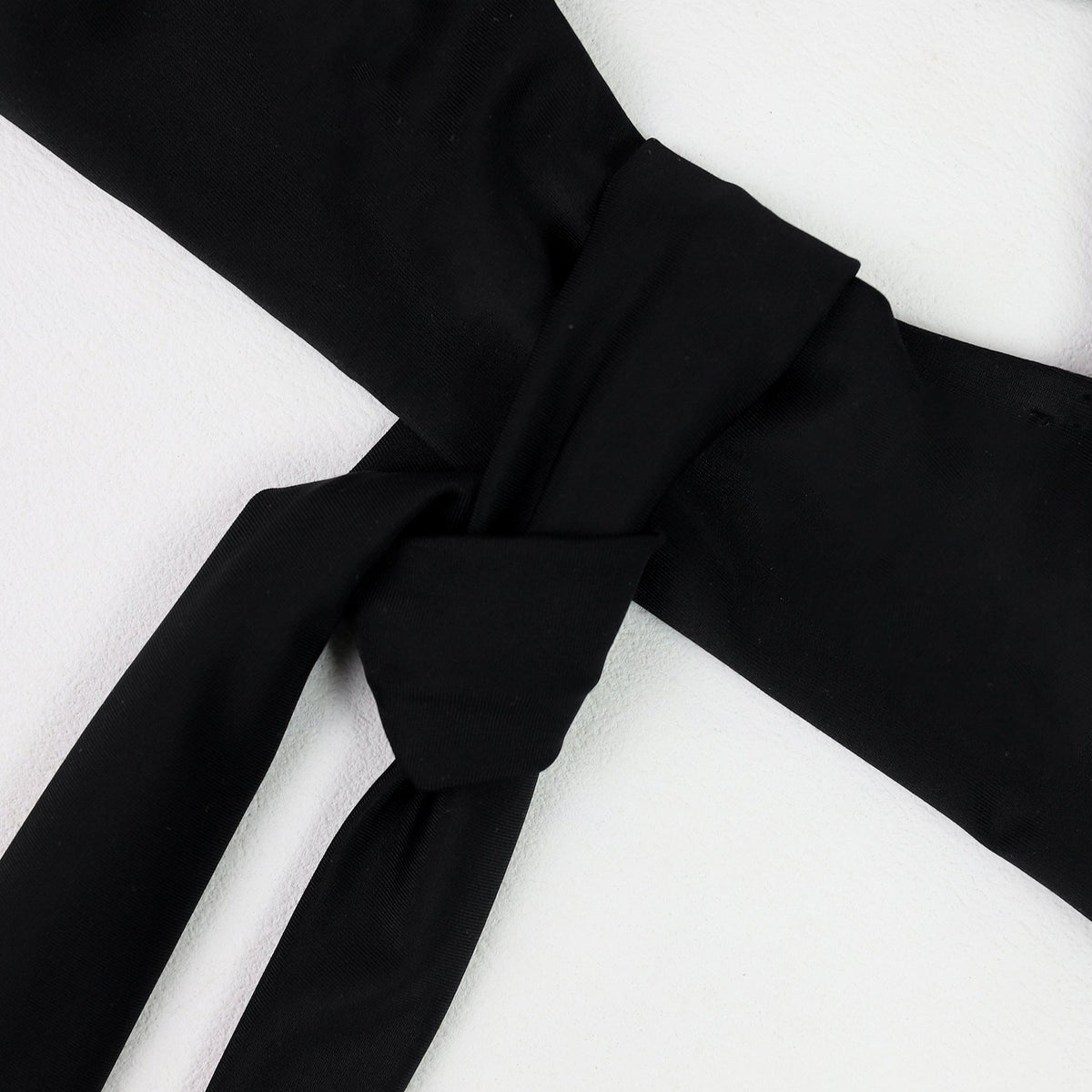 One-Shoulder Black Bandeau Bikini Swimwear