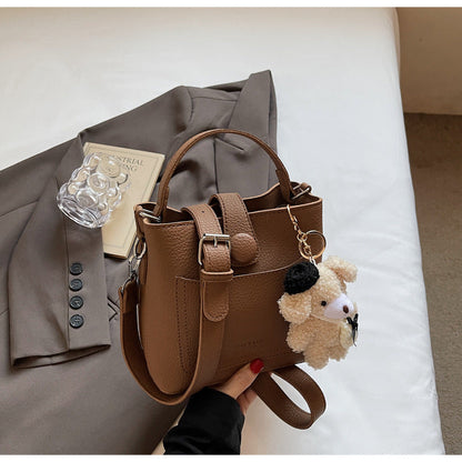 Trendy Bucket Bag Casual PU Tote Bag for Daily Use