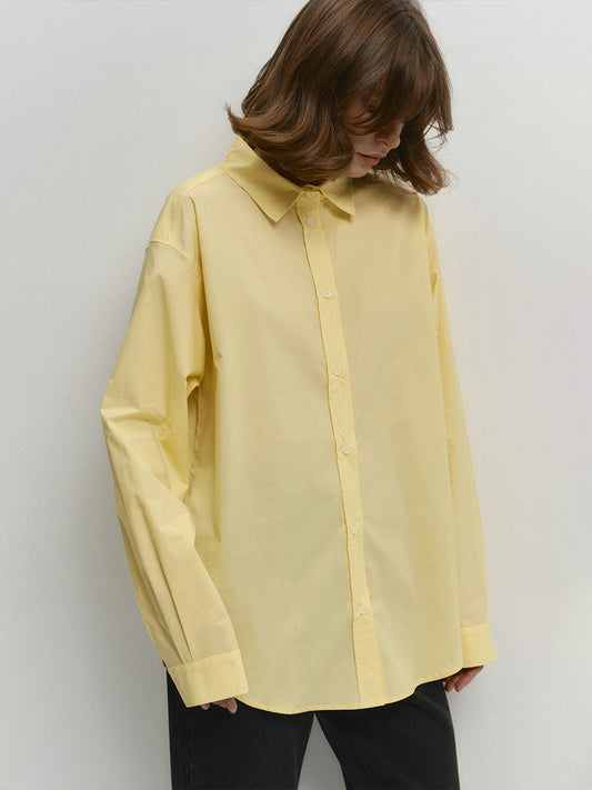 Comfortable Casual Yellow Cotton Shirt for Women