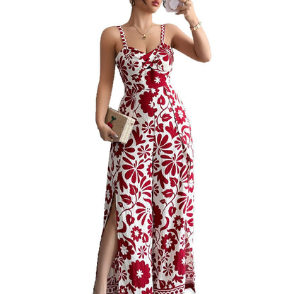Elegant Twist Pattern Wide-Leg Jumpsuit for Women