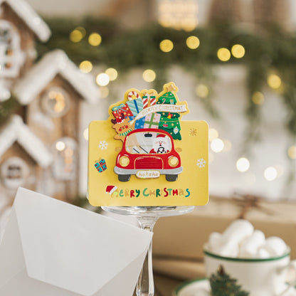 Cute Gold Foiling Christmas Greeting Card