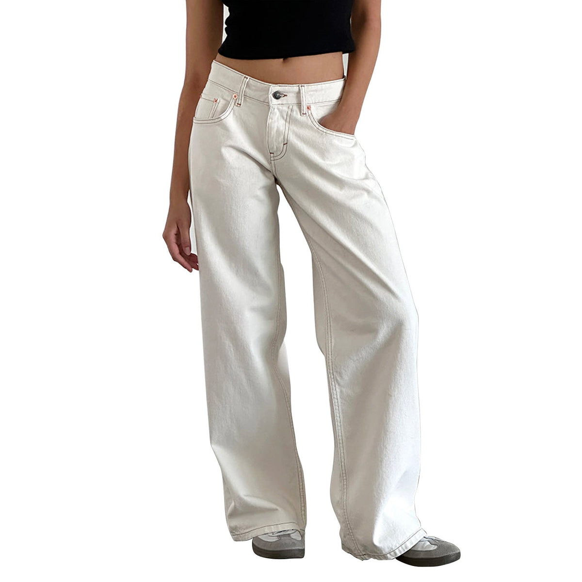 Vintage Low Rise Wide Leg Denim Jeans