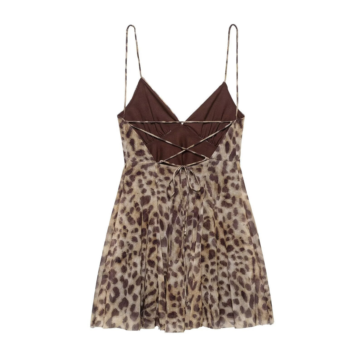 Sexy Backless Print String Mini Dresses